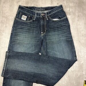 Cinch White Label Relaxed Fit Jeans Medium Stone Denim Mens 31x32 Cowboy Rodeo